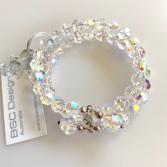 BSC Design Australia 925 Bracelet Swarovski Crystals 925 Sterling Silver - Picture 1 of 7
